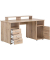Schreibtischkombination Niels light 701703, 86,7cm (H), 150x70cm (BxT), rechteckig, wildeiche / wildeiche