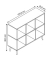 MÖBELPARTNER Bücherregal Jonte grau 104,3 x 33,0 x 86,5 cm