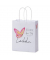 Geschenktasche 991664, allgemein, gedrehte Papierkordel, Beginne den Tag mit einem Lächeln + Schmetterling, 180mm x 220mm