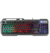 LUNERA Metal Rainbow Gaming-Tastatur grau, schwarz