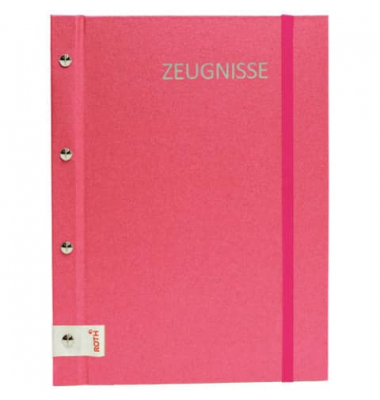 Zeugnismappe Metallium 88563, pink, A4, mit 12 Hüllen