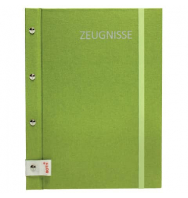 Zeugnismappe Metallium 88564, grün, A4, mit 12 Hüllen