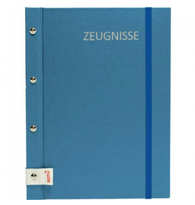 Zeugnismappe Metallium 88566, blau, A4, mit 12 Hüllen