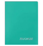 Zeugnismappe Basic 88573, türkis, A4, mit 20 Hüllen