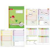 Hausaufgabenheft 89252 Kompass 1. Klasse / Schreiblern-Lineatur / 3 Spalten, A4, 90g, gr&uuml;n, 48 Blatt / 96 Seiten