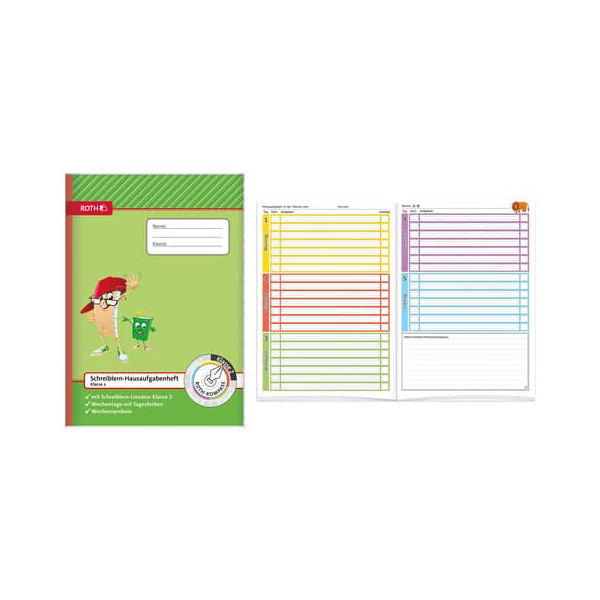 4028279892535 - Display Hausaufgabenhefte Klasse 1 - 4 je 10 hefte pro Klasse 89253 Kompass 2 Klasse Hausaufgaben   Schreiblern-Lineatur A4