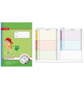 Hausaufgabenheft 89254 Kompass 3. Klasse / liniert / 2 Spalten, A5, 90g, gr&uuml;n, 48 Blatt / 96 Seiten