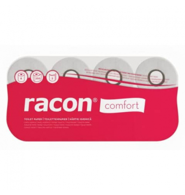 Toilettenpapier Racon Comfort 091078-03, 2-lagig, naturweiß, 250 Blatt / Rolle,