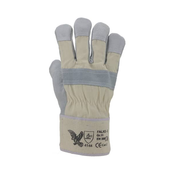 10 Stück Asatex Arbeitshandschuhe FALKE-C, Leder, natur, Größe 11 / XXL 4029201128463 Asatex