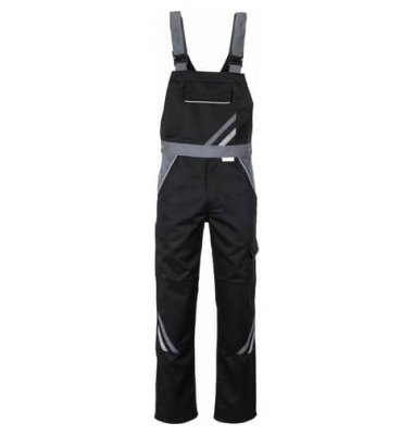 Latzhose, schwarz/schiefer/zink, Größe 42