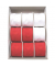 Zierband 152a 4099 0902, Herzen, 40mm x 2m, rot und weiß sortiert