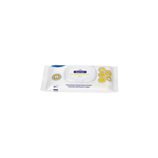 4031678080090 - Bacillol 30 Sensitive Tissue Desinfektionstücher 24 Tücher 4031678080090 HARTMANN 24 Tuch 4031678080090 - Bacillol 30 Sensitive Tissue Desinfektionstücher 24 Tücher 4031678080090 HARTMANN 24 Tuch