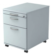 Rollcontainer VAC20/5/5/BM VAC, grau, 3 Schubladen, Holz, abschlie&szlig;bar