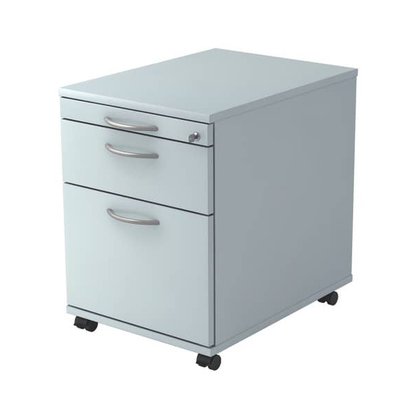 4032062120521 - PRO SIGNA AC20 BM - Rollcontainer Grau Holz mit Hängeregistratur Bogengriff Metall