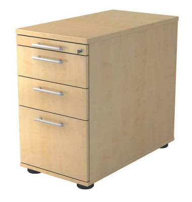Standcontainer VSC40/3/3/RE VSC, ahorn, 3 Schubladen, Spanplatte, melaminbeschichtet, abschließbar
