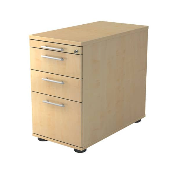 4032062121818 - PRO SIGNA SC40 RE - Rollcontainer Ahorn Holz mit Hängeregistratur Relinggriff Kunststoff