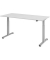 Sitz-Steh-Schreibtisch, elektrisch höhenverstellbar, 71-120cm (H), 180x80cm (BxT), rechteckig, grau / silber