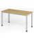 Schreibtisch H-Serie, manuell h&ouml;henverstellbar, 68,5-81cm (H), 120x67,2cm (BxT), rechteckig, asteiche / silber