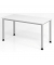 Schreibtisch, 68,5-81cm (H), 120x67,2cm (BxT), rechteckig, weiß / grau