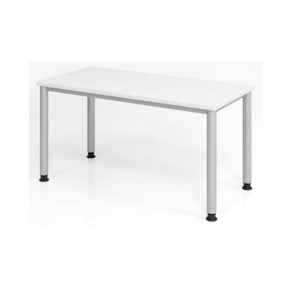 4032062188699 - Schreibtisch H-Serie manuell höhenverstellbar 685-81cm (H) 120x672cm (BxT) rechteckig weiß   grau 4032062188699 Hammerbac