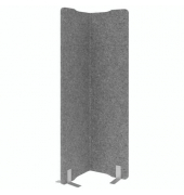 Trennwand Akustik eckig 100x180 grau