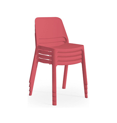 Stapelstühle myNUKE 2050 64 rot Kunststoff