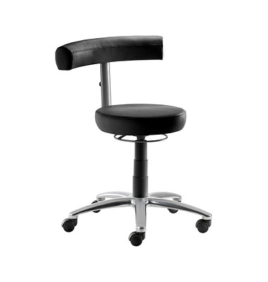 Bürodrehstuhl myQUIZZ, schwarz / silber, bis 120kg