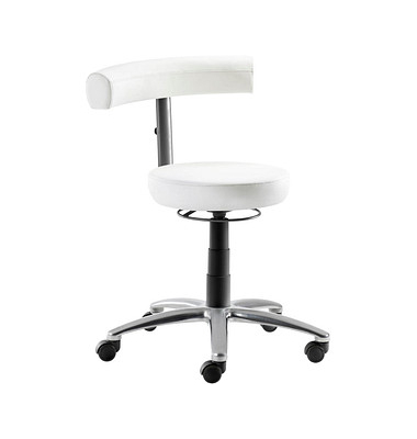 Bürodrehstuhl myQUIZZ, weiß / silber, bis 120kg