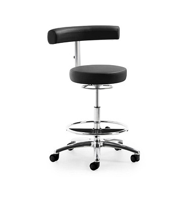 B&uuml;rodrehstuhl myQUIZZ, schwarz / silber, bis 120kg, ohne Kopfst&uuml;tze
