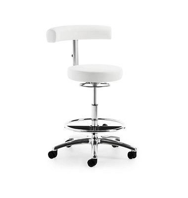 B&uuml;rodrehstuhl myQUIZZ, wei&szlig; / silber, bis 120kg, ohne Kopfst&uuml;tze
