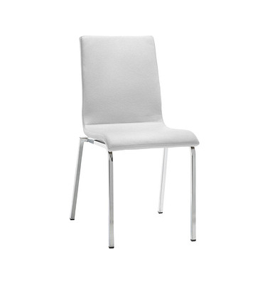 Besucherstuhl myLIFE, weiß / chrom, ohne Armlehnen, 4-Fuß-Gestell Besucherstuhl myLIFE, weiß / chrom, ohne Armlehnen, 4-Fuß-Gestell