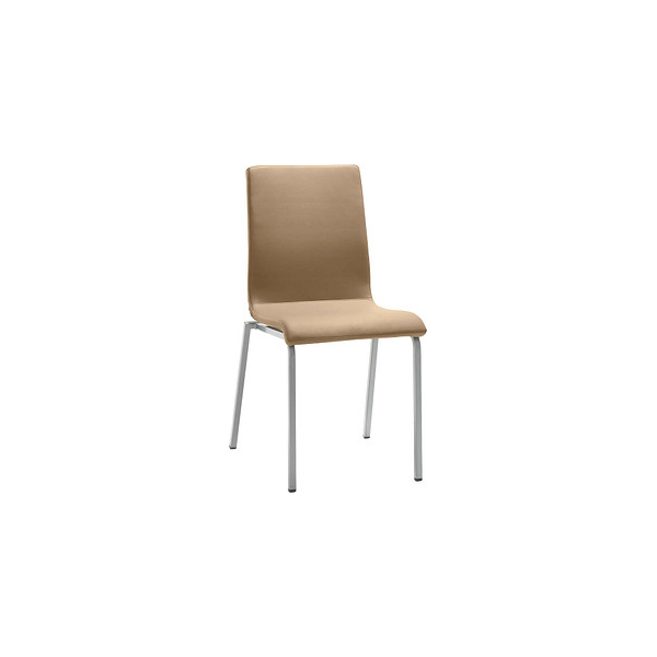 4032376075357 - Besucherstuhl myLIFE hellbraun   silber ohne Armlehnen 4-Fuß-Gestell 4032376075357 Mayer