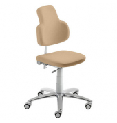 B&uuml;rodrehstuhl myMAX, beige / chrom/lichtgrau, bis 120kg
