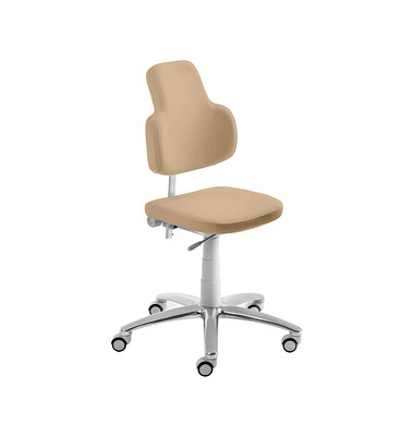 B&uuml;rodrehstuhl myMAX, beige / chrom/lichtgrau, bis 120kg