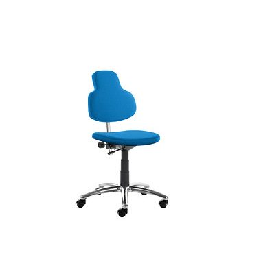 Bürodrehstuhl myMAX, karibikblau / chrom/schwarz, bis 120kg