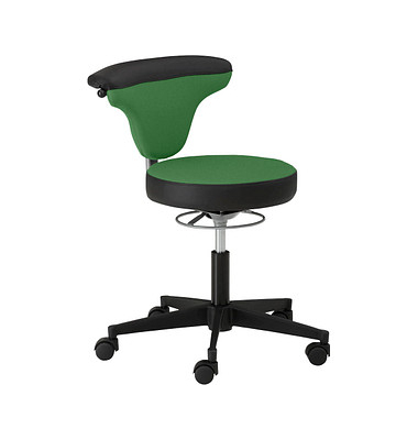 B&uuml;rodrehstuhl myTORRO SIT, dunkelgr&uuml;n/schwarz / schwarz, bis 140kg, ohne Kopfst&uuml;tze