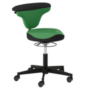 B&uuml;rodrehstuhl myTORRO SIT mit Vitalsitz, dunkelgr&uuml;n/schwarz / schwarz, bis 140kg, ohne Kopfst&uuml;tze