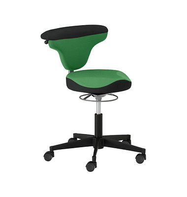 B&uuml;rodrehstuhl myTORRO SIT mit Vitalsitz, dunkelgr&uuml;n/schwarz / schwarz, bis 140kg, ohne Kopfst&uuml;tze