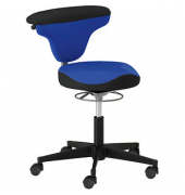 Bürodrehstuhl myTORRO SIT mit Vitalsitz, dunkelblau/schwarz / schwarz, bis 140kg