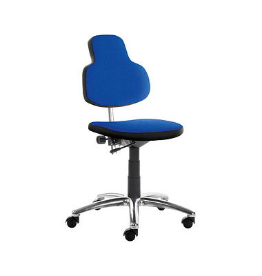 B&uuml;rodrehstuhl myMAX, mittelblau/schwarz / schwarz, bis 120kg