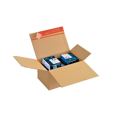 Faltkartons Blitzbodenkarton CP151.118.010 braun, innen 23x16x12,5cm, Wellpappe 1-wellig