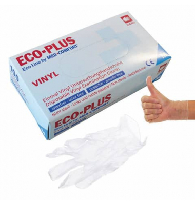 Einweghandschuhe, Vinyl, wei&szlig;, Gr&ouml;&szlig;e M,