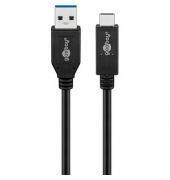 USB 3.1 Gen 2 AUSB C Kabel 0,5 m schwarz