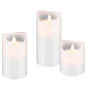 3 goobay LED-Kerzen weiß