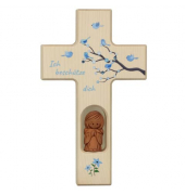 Kinderkreuz Schutzengel blau