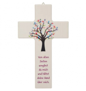 Kinderkreuz mit Spruch natur