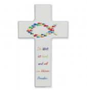 Kinderkreuz m.Spruch bunt
