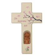 Kinderkreuz Schutzengel rosa