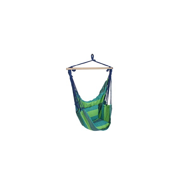 4041908101372 - Hängesessel TOBAGO Hängestuhl Hängematte Hängesitz Schaukel 2 Kissen blau grün 4041908101372 - Hängesessel TOBAGO Hängestuhl Hängematte Hängesitz Schaukel 2 Kissen blau grün