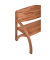Garden Pleasure Gartenbank Hadia 985188 braun Holz 140,0 cm